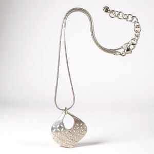 Brighton Silver Adjustable Geo Twirl Pendant Necklace